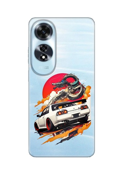 Oppo A60 Uyumlu Gtr Güneş Ejderha Tasarımlı Baskılı Silikon Kılıf