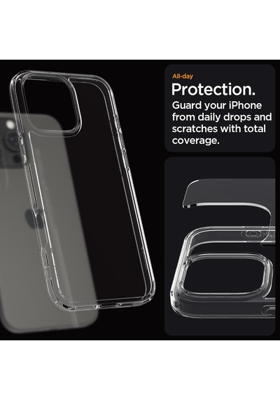 İphone 16 Pro İle Uyumlu Kılıf Ultra Hybrid Crystal Clear - Acs08121
