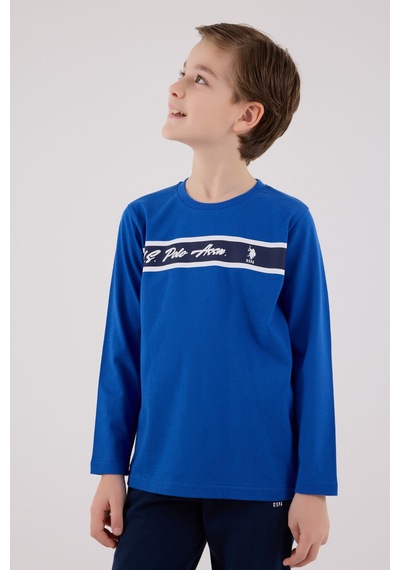 U.S. Polo Assn. U.s. Polo Assn Erkek Çocuk Mavi Pijama Takımı Us2210-c-v2
