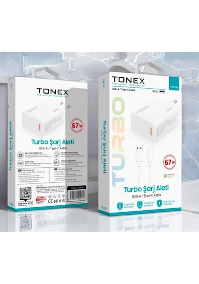 Tonex Ty67w 67w Type-c Saliseli Turbo Şarj Aleti Beyaz