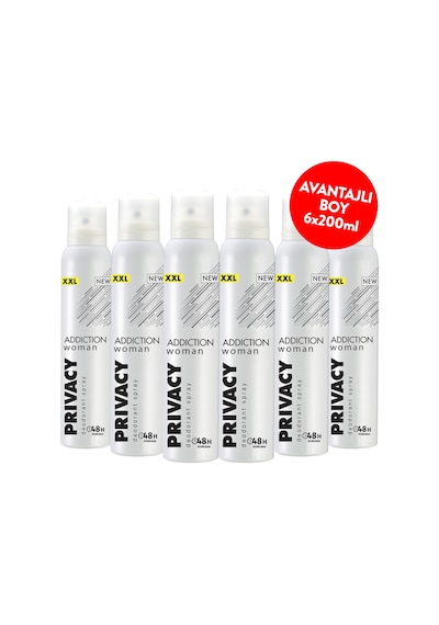 Privacy Woman Addiction Kadın Sprey Deodorant 6 x 200 ML
