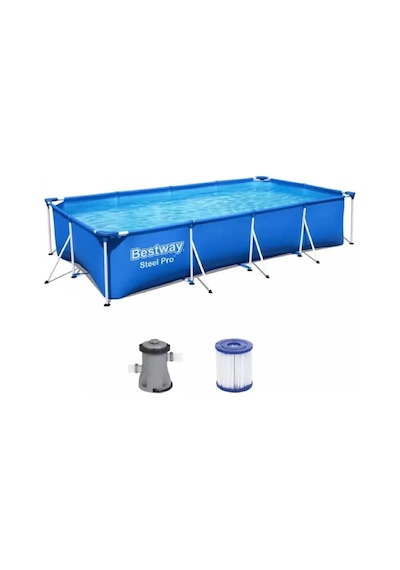 Bestway 56424 Steel Pro Prefabrik Havuz 400x211x81cm 220v Temizleme Filtreli