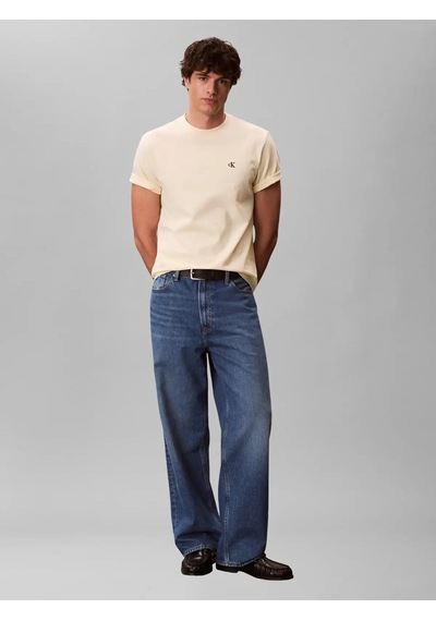 Calvin Klein Ss Easy Monogram Tee, Zrk, S Sarı Erkek T-shirt