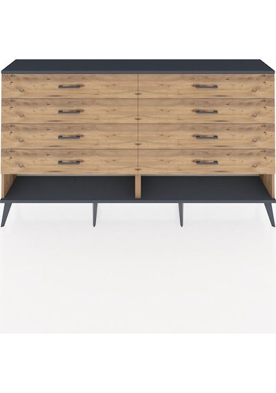 Arges Konsol 8 Çekmeceli 176x30x99 Çam-antrasit/çam Çam-antrasit/çam Arges Konsol 8 Çekmeceli 176x30x99 Çam-antrasit/çam Çam-antrasit/çam
