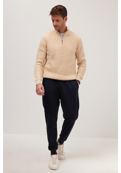 Tudors Erkek Regular Fit Klasik Kesim Beli Bağcıklı Jogger Cepli Lastikli Paça Lacivert Eşofman Altı-40065 Lacivert
