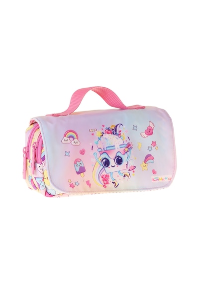 Kaukko Kids Taşıma Askılı Kız Çocuk Dondurma Desenli Şık Kalem Çantası Pembe - L5285 Pembe - Turkuaz