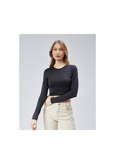 Virago Soft Touch Yuvarlak Yaka Crop Uzun Kol Bluz/body Siyah - 686786242 Siyah - 686786242 Siyah Virago Soft Touch Yuvarlak Yaka Crop Uzun Kol Bluz/body Siyah - 686786242 Siyah - 686786242 Siyah