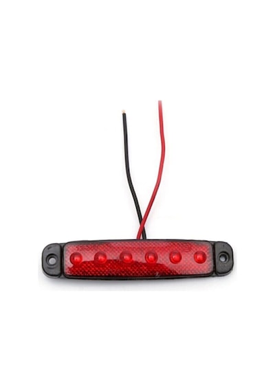 Ahmet Otomotiv 10 Adet Kırmızı 6 Ledli Parmak Lamba 12v-24v
