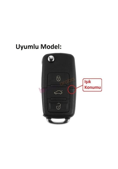 Gma Keys Volkswagen Vw Golf Polo Jetta Bora Passat Transporter 3 Tuşlu Dönüşüm Çevirici Anahtar Kumanda Kabı