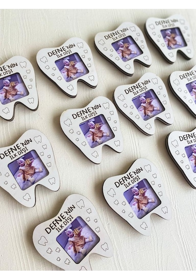 Lavinta54 Kişiye Özel Ahşap Bebek Diş Magneti