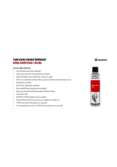 Dizel Katkı Plus 150 Ml Aparatsız