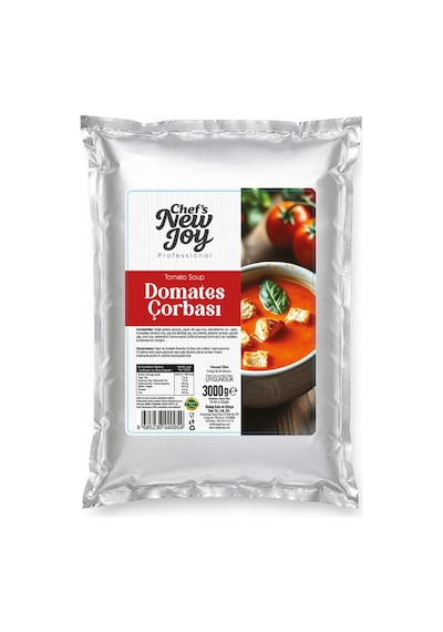 Chefs New Joy Domates Çorbası 3000 Gr Tomato Soup Hazır Çorba