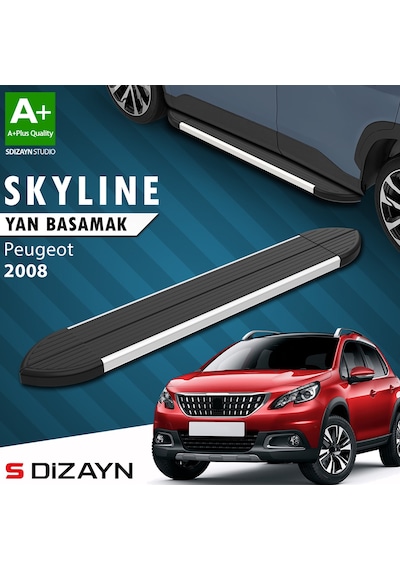 S-dizayn Peugeot 2008 Skyline Aluminyum Yan Basamak 173 Cm 2013-2019 A+ Kalite