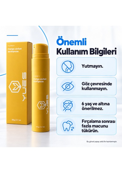Yues Mango Aromalı Florürlü Pompalı Diş Macunu 60 G Gs-009f Beyazlatma
