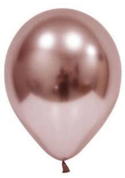 Balonevi 12" Krom Rose Gold 12 İnç Rose Gold Balon 50 Li Paket