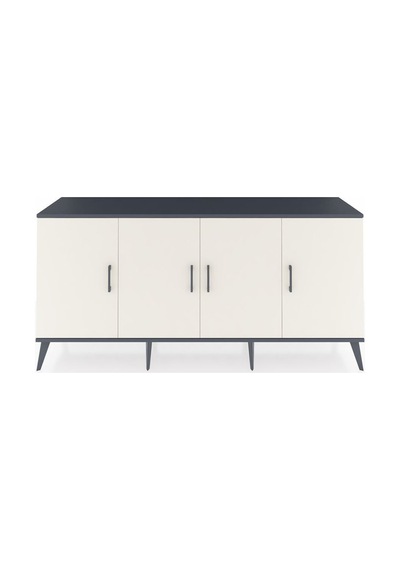 Hyperion Konsol 3 Raflı 4 Kapaklı 176x44x83 Antrasit-aytaşı/çam Aytaşı/çam