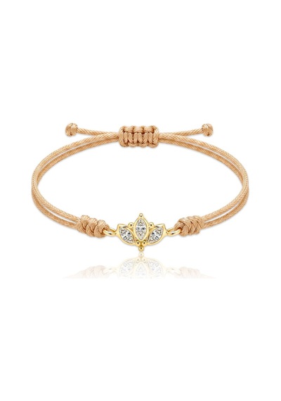 Lotus Reverie Altın Bileklik Sarı