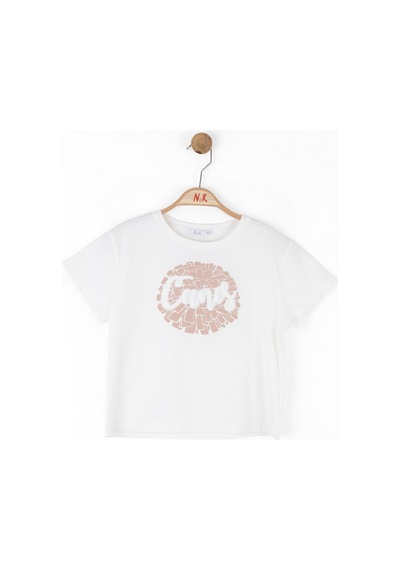 Nk Kids Cannes Kız Çocuk T-shirt 38382 Ekru