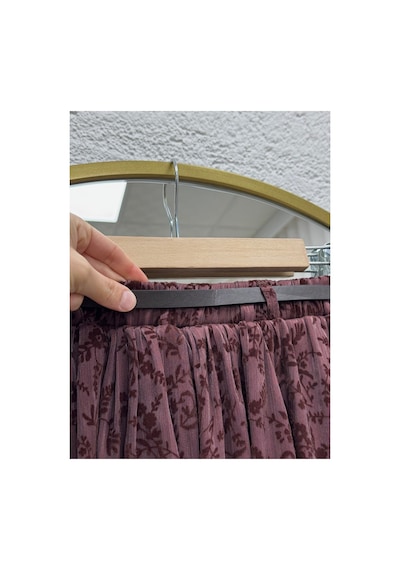 Unika Boutique Ülkü Astarlı Kemerli Organize Etek-ek752.1 Kahve