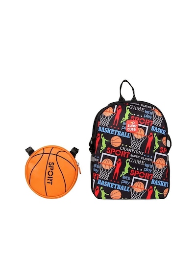 Supercute Two İn One Sırt Çantası - Basketball Siyah