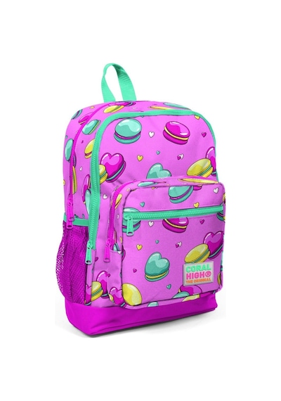 Coral High Pembe Makaron Kız Çocuk İlköğretim Okul Sırt Çantası Ve Beslenme Çanta Seti