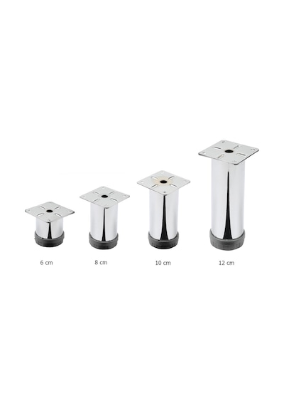 Eymenyapimarket Mobilya Ayağı Metal Alttan Ayarlı 42 Mm Krom Ayak 1.Kalite