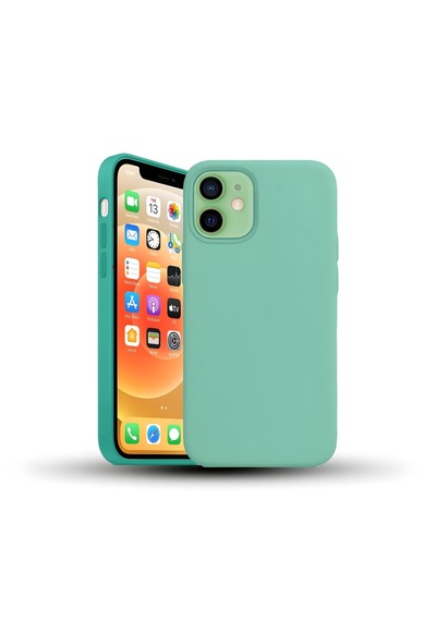 Bix iPhone Uyumlu 11 Silikon Kılıf Güçlü Koruma Darbe Emici Nane Yeşili