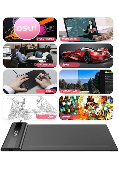 Veikk S640 6 x 4" 8192 Levels 5080 LPI Grafik Tablet + Kalem