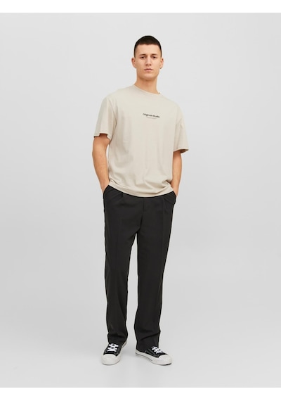 Jack & Jones Jorvesterbro Rahat Kesim Tişört 12240121 Moonbeam Kahverengi Jack & Jones Jorvesterbro Rahat Kesim Tişört 12240121 Moonbeam Kahverengi