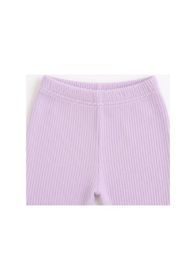H&c Coolboy H&c Bebek Patiksiz Alt Pantolon %100 Pamuk Esnek Fitilli Ribana 0-36 Ay Lila
