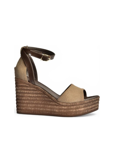 Fox Shoes Y996559102 Kahverengi Dolgu Topuklu Kadın Ayakkabı