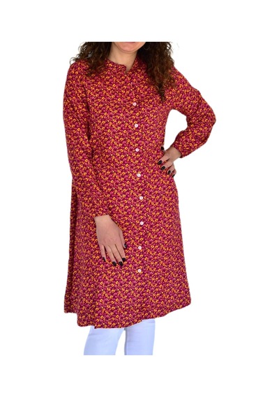 Kadın Uzun Çiçek Baskılı Desen Viscon Bluz Bgl-st04290 Bordo Kadın Uzun Çiçek Baskılı Desen Viscon Bluz Bgl-st04290 Bordo