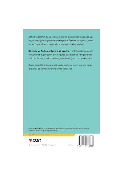 Düşünce Ve Tartışma Özgürlüğü Üzerine - John Stuart Mill - Can Yayınları