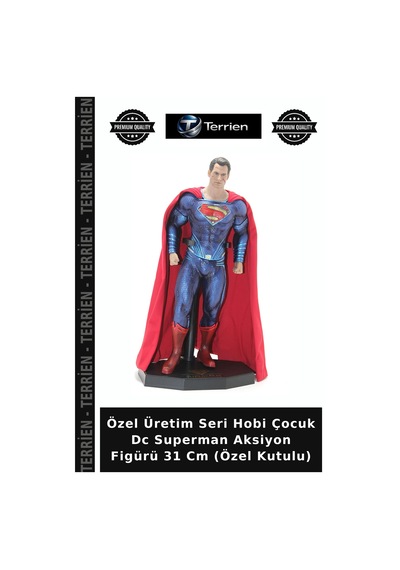 Özel Üretim Seri Hobi Çocuk Dc Superman Aksiyon Figürü 31 Cm Özel Kutulu