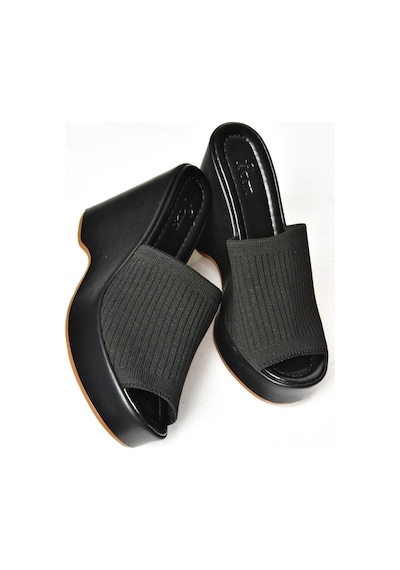Fox Shoes S250460104 Siyah Triko Kumaş Dolgu Tabanlı Kadın Terlik Siyah Fox Shoes S250460104 Siyah Triko Kumaş Dolgu Tabanlı Kadın Terlik Siyah