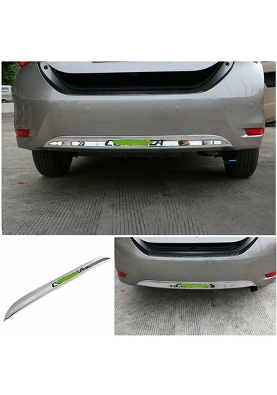 Toyota Corolla Uyumlu 2014-2016 Arka Tampon Çıtası Krom Aksesuar
