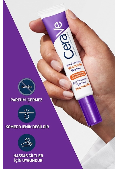 Cerave Skin Renewing Cilt Yenileyici Aydınlatıcı C Vitamini Yüz Serumu 30 Ml