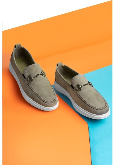 Ritzy Hakiki Deri Süet Erkek Günlük Ayakkabı, Loafer Ayakkabı