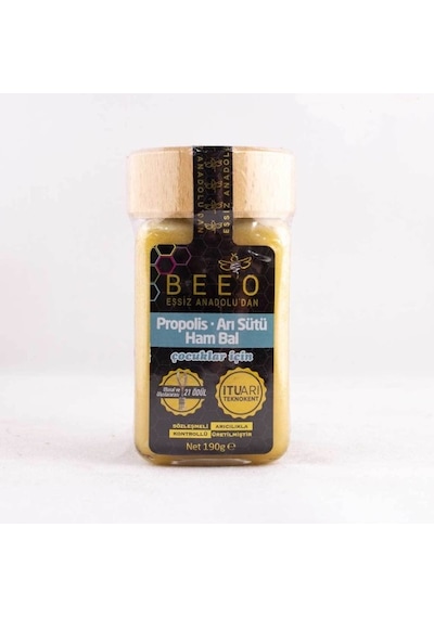 Bee'o Çocuklar İçin Propolis Arı Sütü Ham Bal Karışımı 190 G