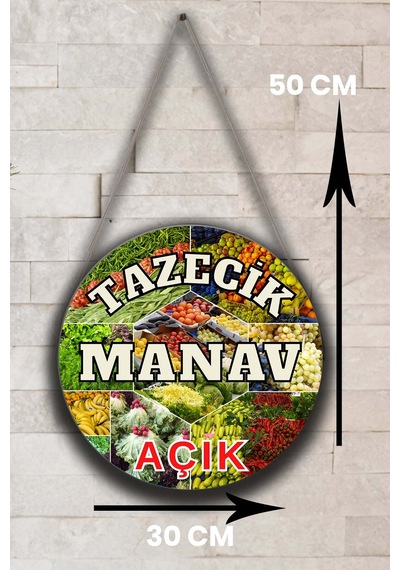 Kişiye Özel Manav Açık Kapalı Kapı Süsü, İsme Özel Meyve Sebze Dükkanı Tabelası, Manav Dekorasyonu