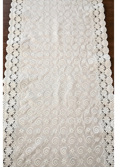 Pvc Dantel Raf -dolap -çekmece -masa - Sehpa -örtüsü - 50 Cm X 3 Metre-desen1 Beyaz