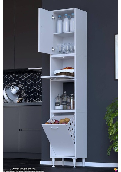 Vega Sepetli Çok Amaçlı Mutfak Kiler Dolabı 50 Cm Organizer Kirli Çamaşır Dolabı Oyuncak Dolabı Beyaz Vega Sepetli Çok Amaçlı Mutfak Kiler Dolabı 50 Cm Organizer Kirli Çamaşır Dolabı Oyuncak Dolabı Beyaz