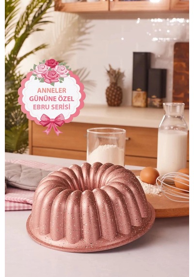 İtalyan Tasarım 26 Cm Döküm Kek Turta Kalıbı / Anneler Gününe Özel Renkli