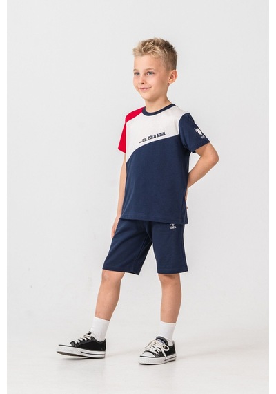U.S. Polo Assn. Erkek Çocuk Lacivert Bermuda Takım Us2407-c-v1