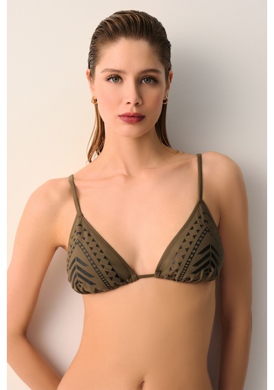 Suwen Endless Üçgen Bikini Üst Sb26136187187 Haki