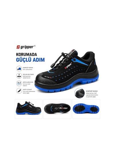 Gripper Gpr 301 Comfort Kompozit Burunlu İş Ayakkabısı Siyah
