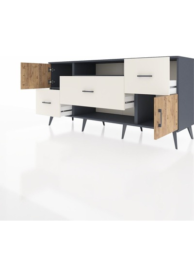 Hyperion Konsol 2 Raflı 3 Çekmeceli 2 Kapaklı 176x44x83 Antrasit-çam/aytaşı Çam/aytaşı Hyperion Konsol 2 Raflı 3 Çekmeceli 2 Kapaklı 176x44x83 Antrasit-çam/aytaşı Çam/aytaşı