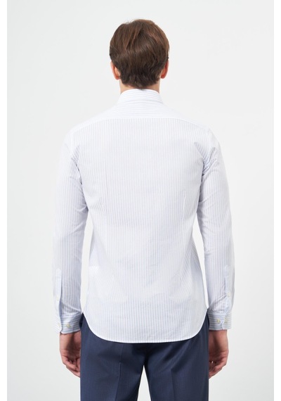 İmza Beyaz Uzun Kol Çizgili Desen Bez Ayağı Sert Yaka Cepsiz %100 Pamuk Classic Slim Fit Gömlek 1004245209 Beyaz İmza Beyaz Uzun Kol Çizgili Desen Bez Ayağı Sert Yaka Cepsiz %100 Pamuk Classic Slim Fit Gömlek 1004245209 Beyaz
