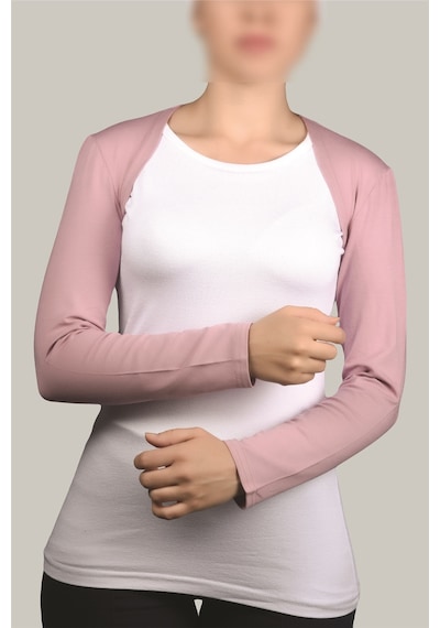 Altobeh Uzun Kollu Kadın Tesettür İçe Giyilen Bolero - Koyu Pembe Çok Renkli