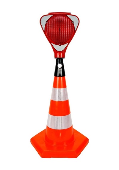İleri Trafik Pvc Trafik Konisi 50 CM Reflektifli 6 Kenar Trafik Dubası